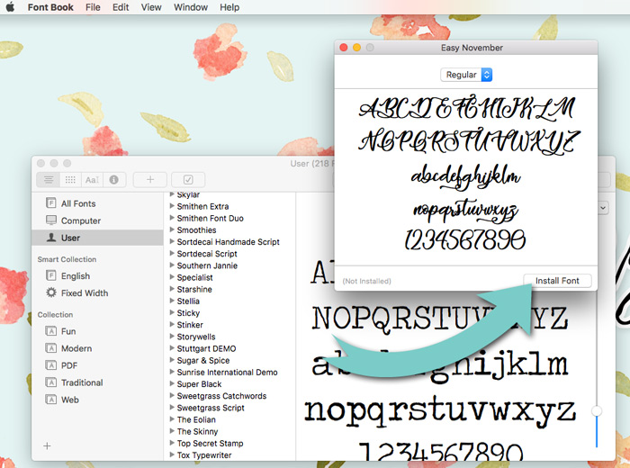 Free font download for mac